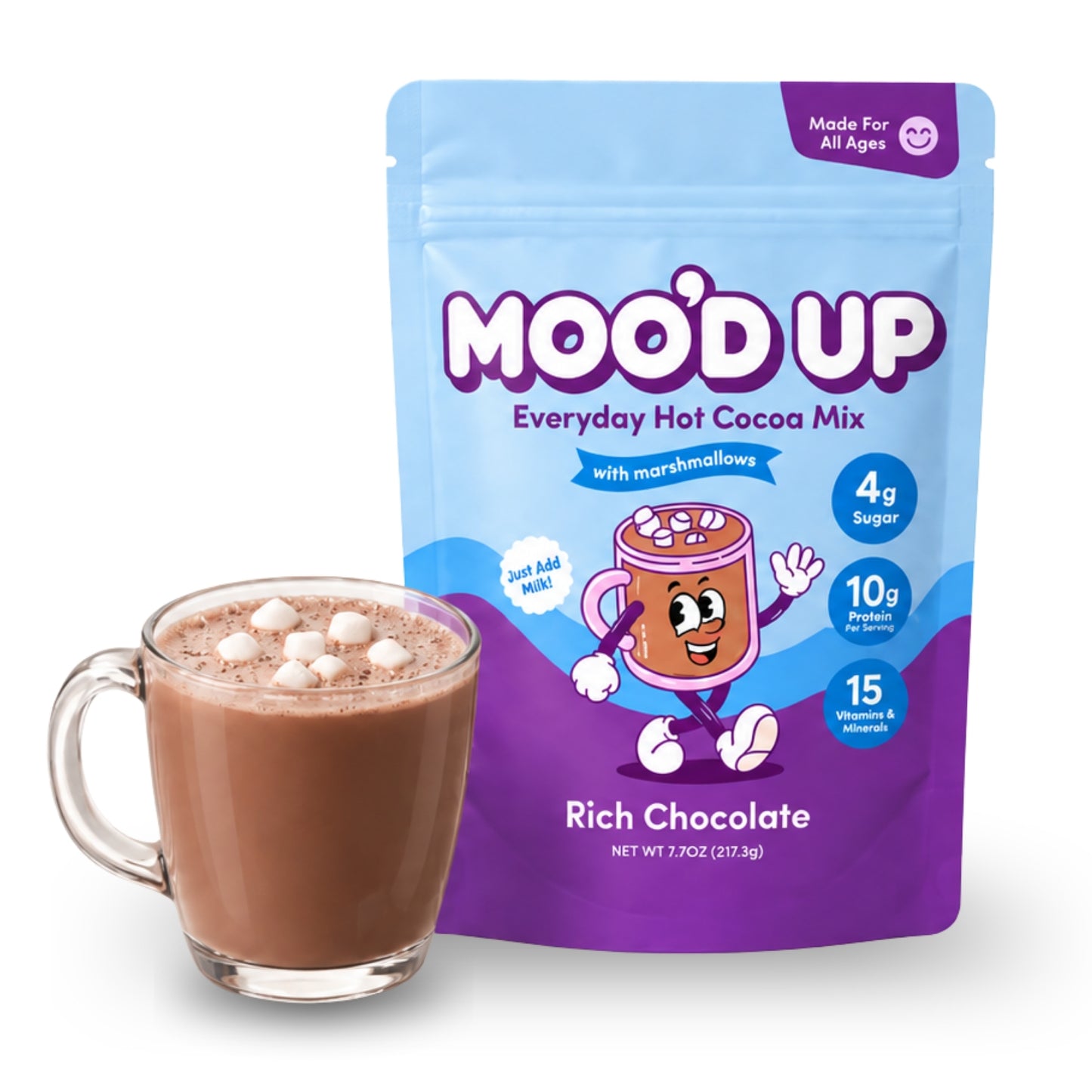 Moo'd Up Hot Cocoa with Marshmallows